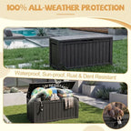EFU Outdoor Storage Box Waterproof, 150 Gal Gen 2 Resin Deck Box - Image 2