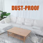 10 Pieces Plastic Drop Sheets for Painting, Waterproof and Dust-Proof Clear - Image 6