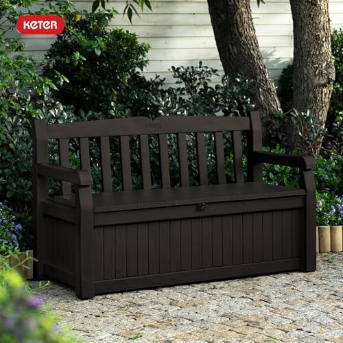 Keter Solana 70 Gal Outdoor Storage Bench - Image 2