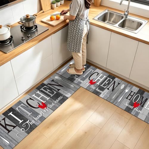 Kitchen Rugs Set 3 Piece, Non Slip Kitchen Mats - Image 3