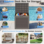 Outdoor Storage Box Waterproof, 32 Gallon Deck Box - Image 3