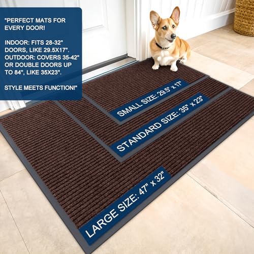 OLANLY Front Door Mat 71x47, Waterproof Heavy-Duty Indoor Outdoor Doormat - Image 2
