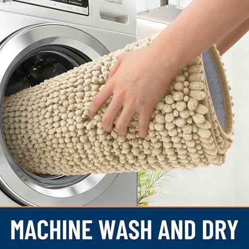 OLANLY Dog Door Mat for Muddy Paws 40x32, Extra Absorbent Chenille Mud Mat - Image 5