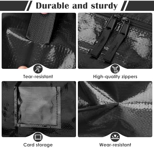 12 Pack Moving Bags with Full-Open Side Zipper, Extra Large 93L Heavy Duty - Image 4