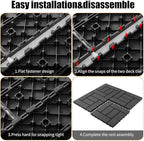 44 Pack Interlocking Deck Tiles, All-Weather Outdoor Deck Tiles - Image 5