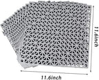 SOUJOY 12 Pieces Modular Interlocking Cushion, 11.6" x 11.6" Rubber Floor Tiles - Image 2