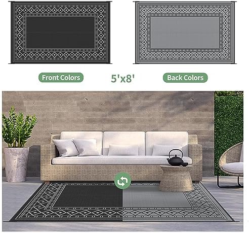 GENIMO Outdoor Rug, Waterproof Plastic Rugs - Image 4