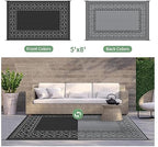GENIMO Outdoor Rug, Waterproof Plastic Rugs - Image 4