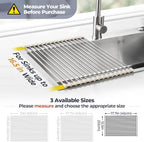 Tomorotec Roll Up Dish Drying Rack Over Sink, 304 Steel - Image 4
