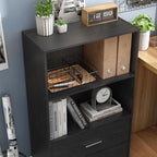 Homes: Inside + Out Apexa 2-Tier Cube Storage Organizer Shelves, Stackable Wood - Image 2