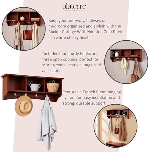 Alaterre Shaker Cottage Wall-Mounted Coat Rack - Image 4