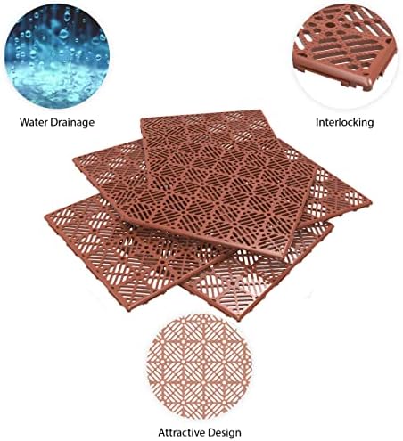 Deck Tiles - 30-Pack Polypropylene Interlocking Patio Tiles ? Outdoor Flooring - Image 4