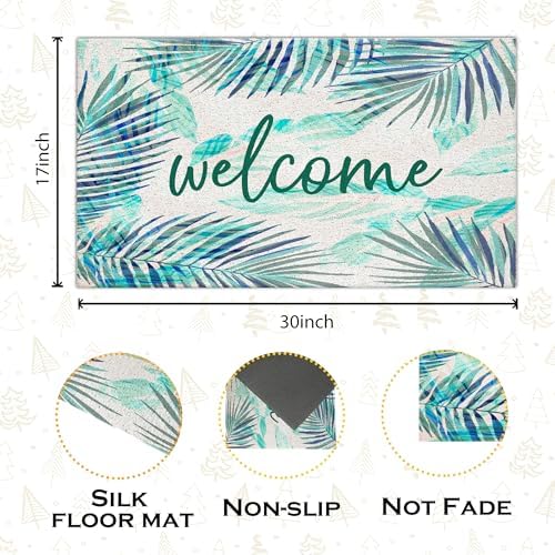 Jvpke Tropical Monstera Leaf Welcome Mat - Image 3