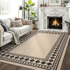 GarveeHome Large Easy Jute Rugs 10x13 Living Room Rug Modern Bordered Solid Rug - Image 2
