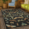 Washable 5x7 Black Rug for Living Room by HazoHaus
