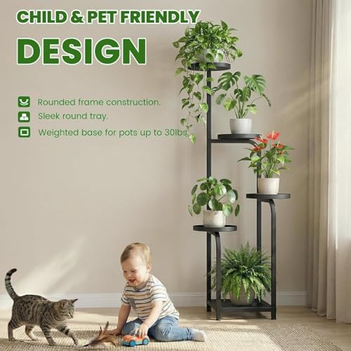 TOSKING Tall 5-Tier Plant Stand Indoor - Image 4