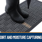 OLANLY Front Door Mat Outside Entrance 29.5x17, Heavy-Duty Rubber Doormat - Image 3