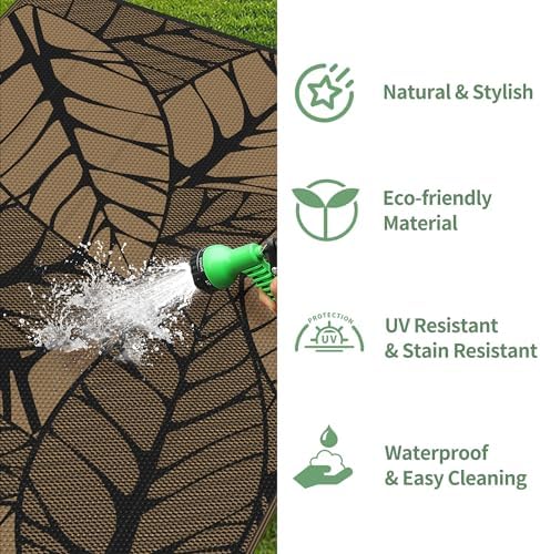 GENIMO Outdoor Rug, Waterproof Plastic Rugs - Image 6