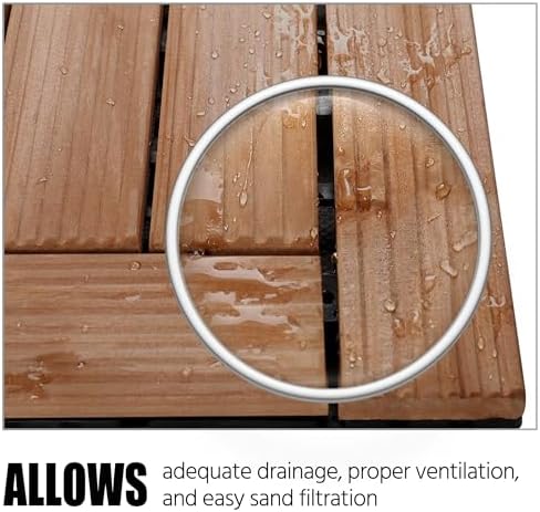 Yaheetech 27PCS Patio Floor Tiles Outdoor Interlocking Deck 12 x 12in - Image 5