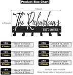 Customized Meaningful Phrase Key Holder Wall Mount, Key Hooks - Image 3