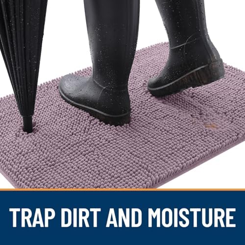 OLANLY Dog Door Mat for Muddy Paws 47x20, Super Absorbent Chenille Mud Mat - Image 2