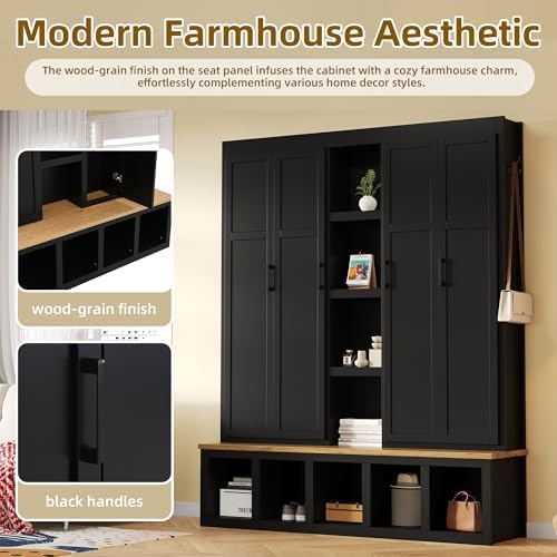 Merax Modern Farmhouse Hall Tree - Image 3