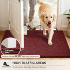 PURRUGS Hallway Runner Rug, Burgundy Red - Image 6