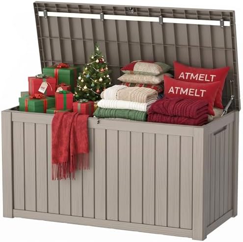 280 Gallon Outdoor Storage Box, Large Patio Deck Box, Tool Storage Bin by ATMELT