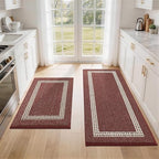 COSY HOMEER Kitchen Rugs Sets of 2 Non-Slip Washable by COSYHOMEER