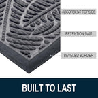 Colorxy Half Circle Waterproof Door Mat, Sturdy Rubber Doormat - Image 3