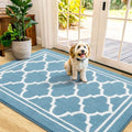 Buganda Indoor Door Mat, Dirt Resistant Doormat, Lake Blue by Buganda