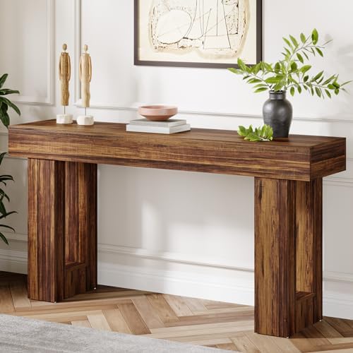 Tribesigns Farmhouse Console Table, 63-Inch Long Narrow Sofa Table Behind The by Tribesigns