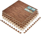 Sorbus Interlocking Wood Grain Foam Floor Tiles by Sorbus