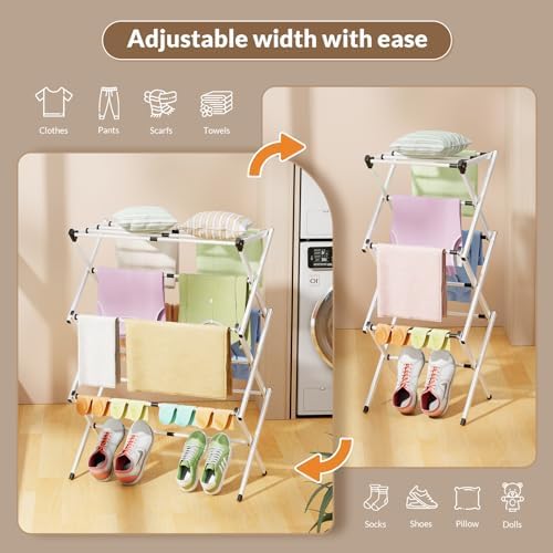 Foldable Clothes Drying Rack - Image 5