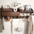 Solid Wood Wall Mounted Coat Rack by Unknown