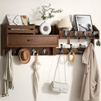 Solid Wood Wall Mounted Coat Rack by Unknown