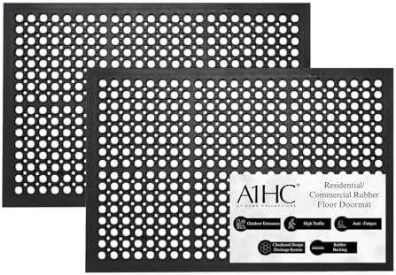 A1 Home Collections Anti Fatigue Mat, 0.6" Thick Heavy Duty Rubber Floor Mat by A1HomeCollectionsLLC