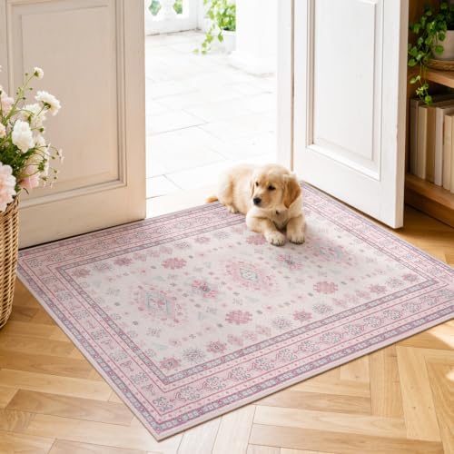 2x3 Door Mat Washable Boho Non Slip Small Throw Rug - Image 3