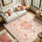 RELEANY Washable Area Rug, Square 6'x6' by RELEANY