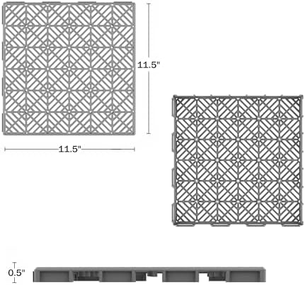 Pure Garden 30-Pack Polypropylene Interlocking Patio Deck Tiles - Image 6