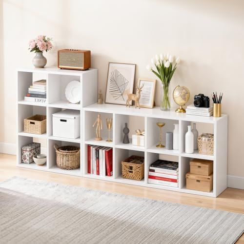 LUCKLIFE 6-Cube Storage Organizer, Modular Bookcase Shelf - Image 7