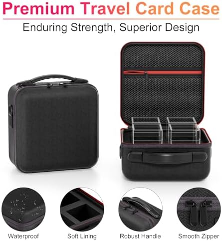 Proijeut Card Deck Box with Portable Case, 4 Pack Clear Commander Deck Box with - Image 4