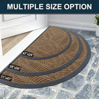 Colorxy Half Circle Waterproof Door Mat, Sturdy Rubber Doormat - Image 7