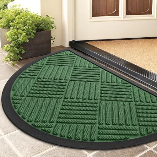 Smiry Half Circle Front Door Mat Outside Entrance by Smiry