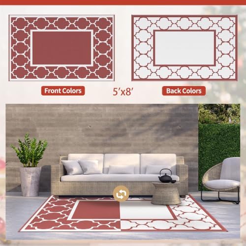 GENIMO Outdoor Rug, Waterproof Plastic Rugs - Image 6