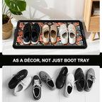 BEHERO Boot Tray Shoe Mat Decorative Patterned, Rubber Shoe Matt Tray - Image 5