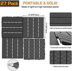 Goovilla Plastic Interlocking Deck Tiles, 27 Pack, Dark Grey - Image 3