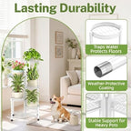 iDavosic.ly Plant Stand Indoor Outdoor, 5 Tier Iron Corner Shelf - Image 5