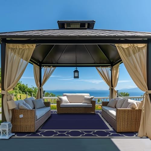 GENIMO Outdoor Rug, Waterproof Plastic Rugs - Image 2