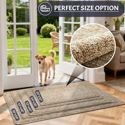 REFETONE Front Door Mat 32"x48", Absorbent Non Slip Indoor Doormat - Image 6